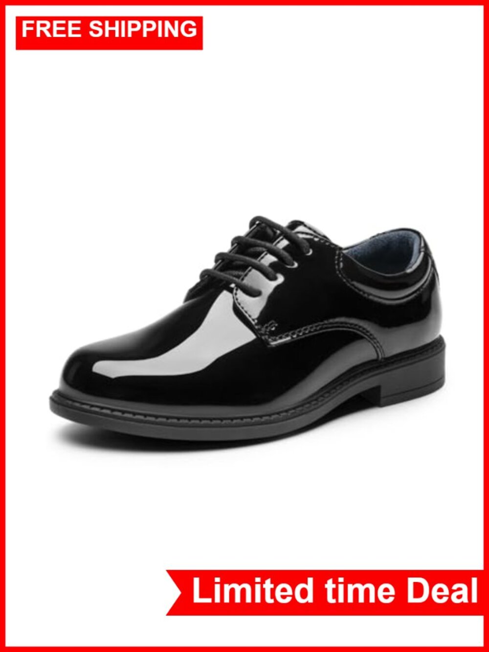 Boys Oxford Dress Shoes Faux Leather Lace-Up Round Toe